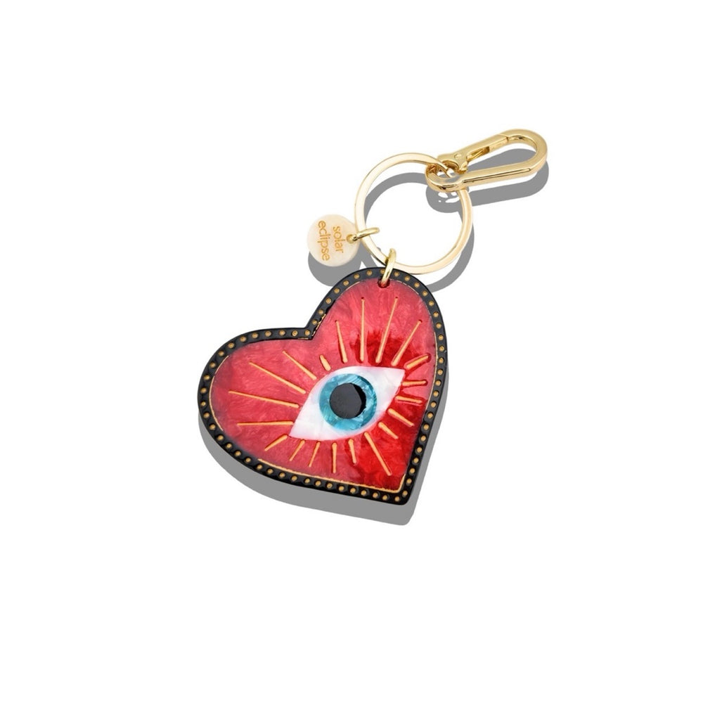 Lucky Eye Heart Bag Charm + Keychain