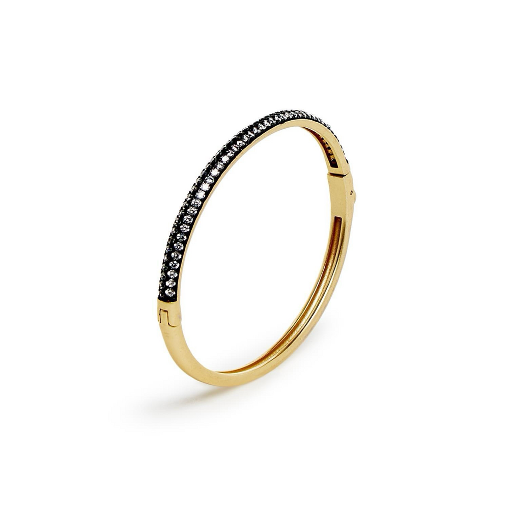 Glimmer 14K Gold Plated Bracelet Bangle