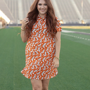 Tailgate Dress - Burnt Orange