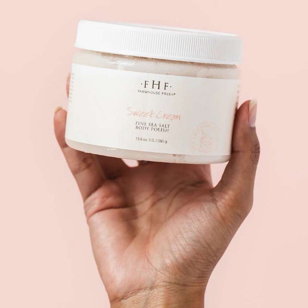 Sweet Cream Fine Sea Salt Body Scrub