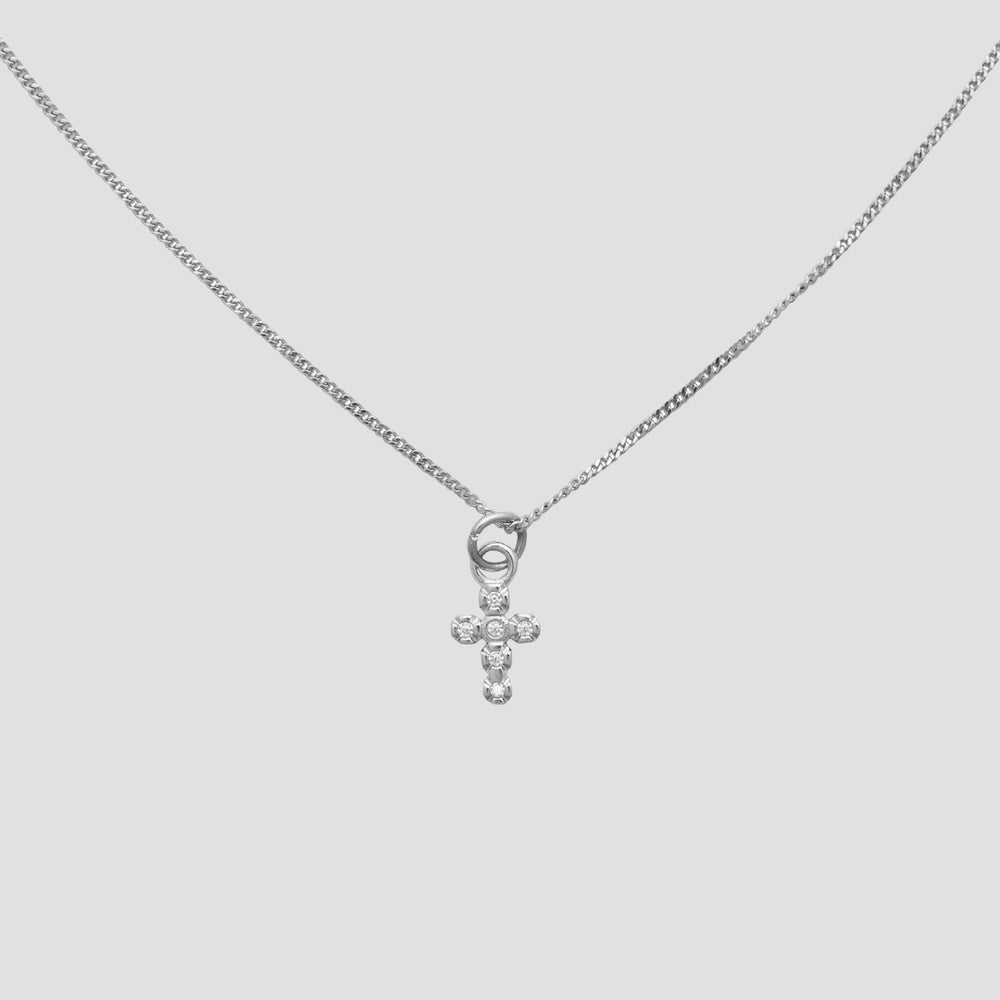 Silver Dainty Cross Necklace