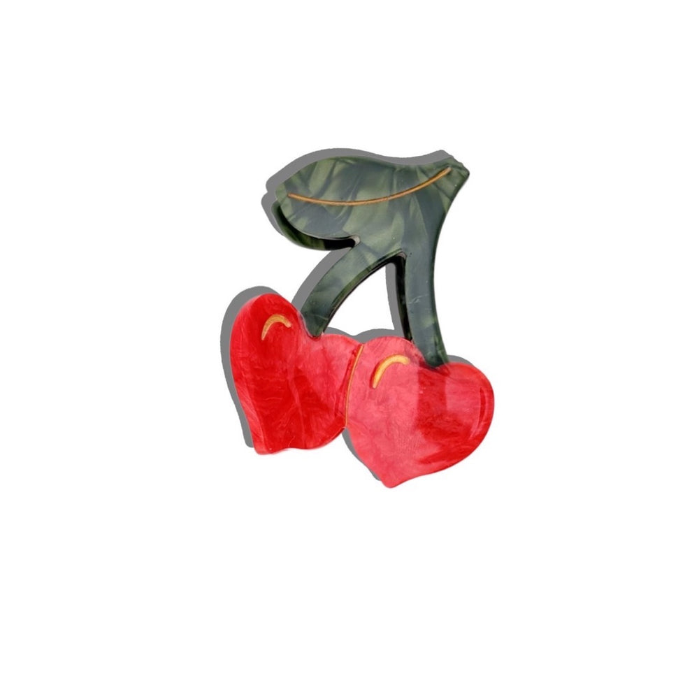 Cherry Hearts Hair Claw Clip