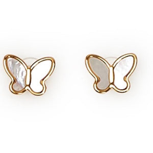 All a Flutter Gold Plated Butterfly Shaped Stud Earrings