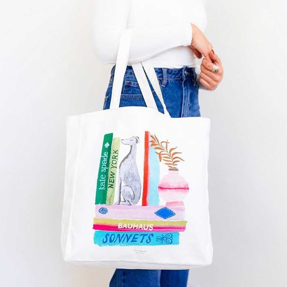 Bookshelf Canvas Book Tote