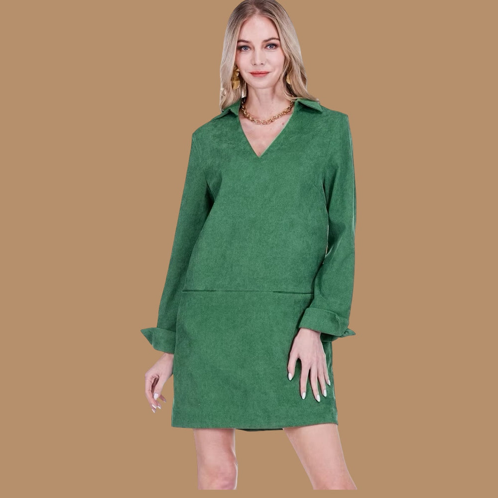 The Veridian Corduroy Dress