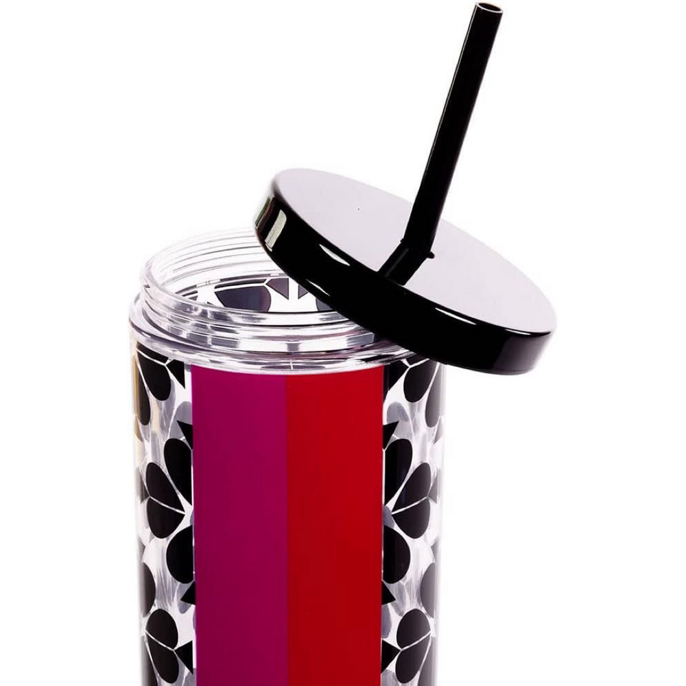 Black Spade Flower Tumbler