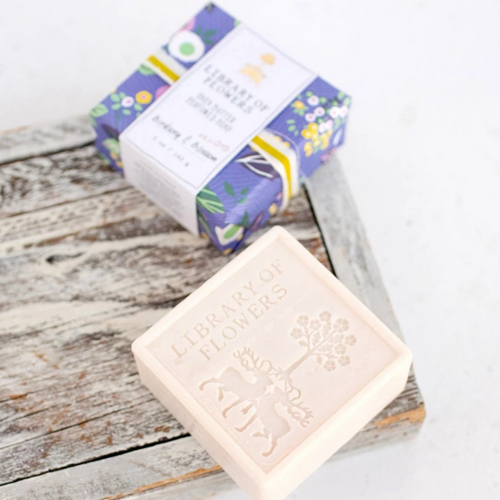 Periwinkle Floral Square Soap