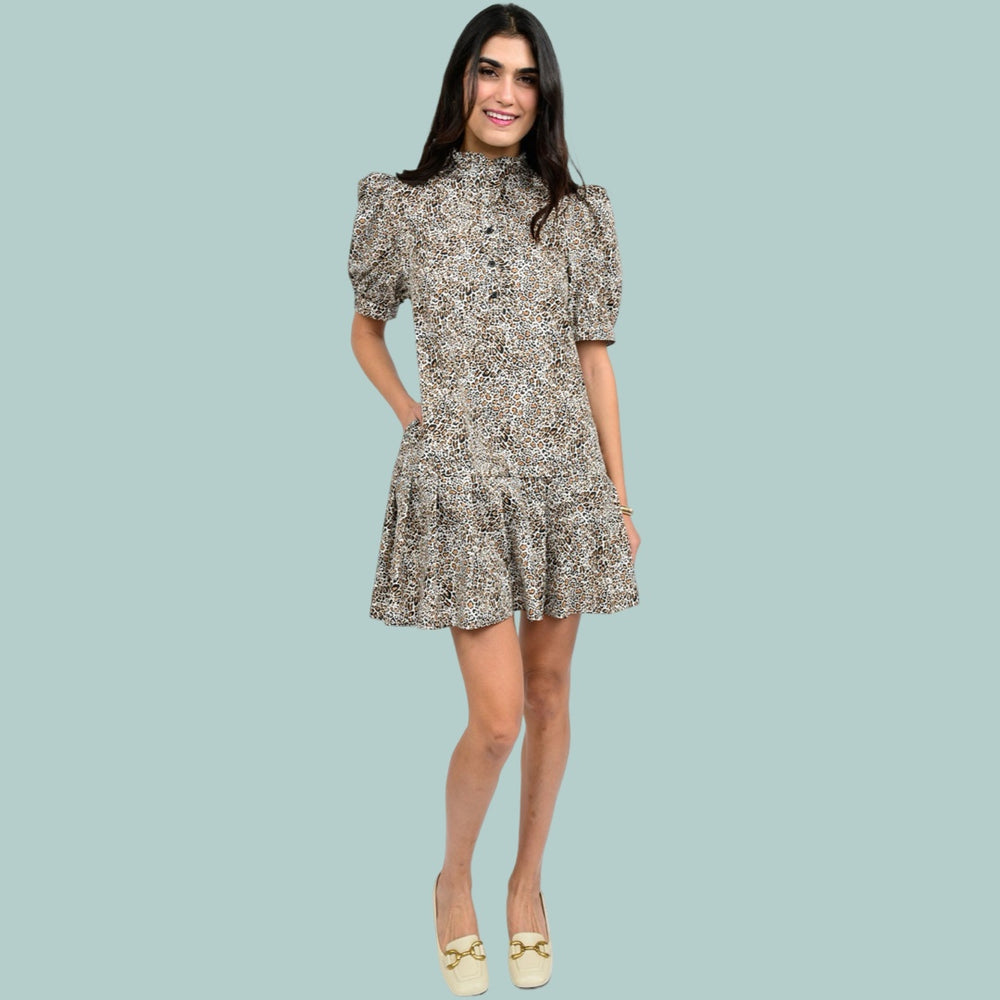 The Autumn Whisper Leopard Dress
