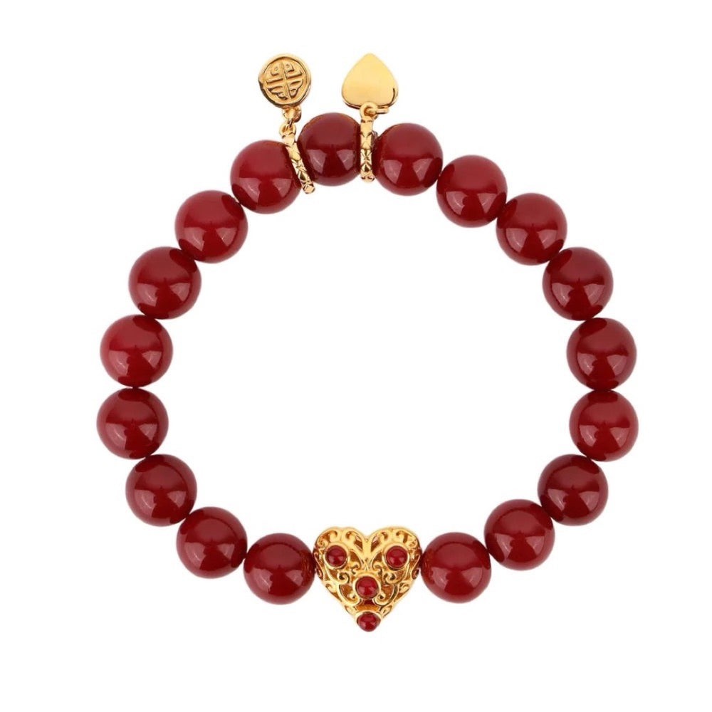 
            
                Load image into Gallery viewer, CORAZON BEADED BRACELET - RUBY
            
        