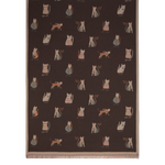 Classy Cat Scarf with Solid Border