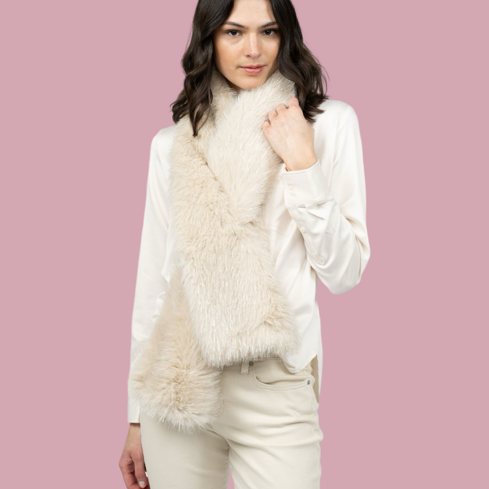 Sparkle Faux Fur Scarf