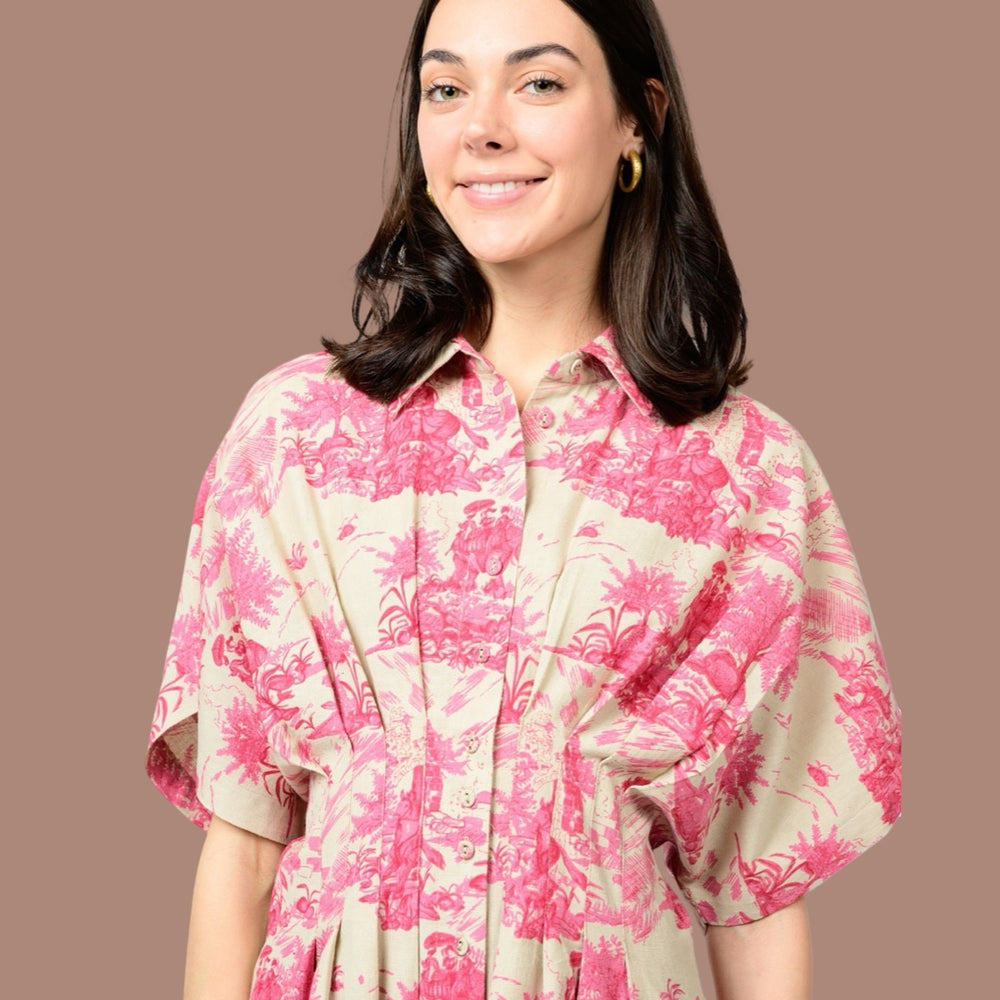 The Parisian Charm Tucked Dress