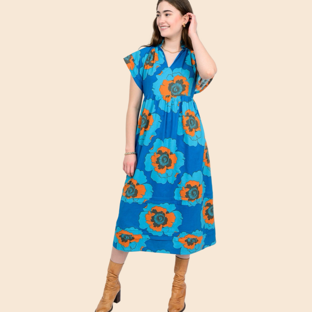 Blue Poppy Dress