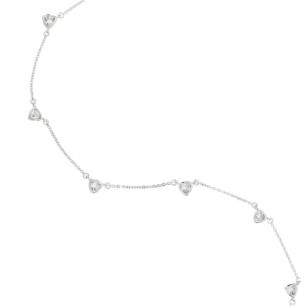 Silver Triangle Drop Necklace