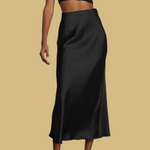 Vivica Satin Finish Slimming A-Line Skirt