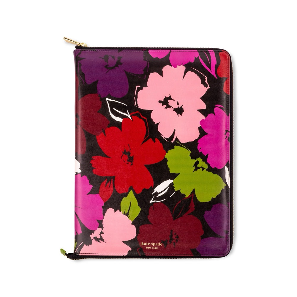 Painterly Blooms Zip Folio