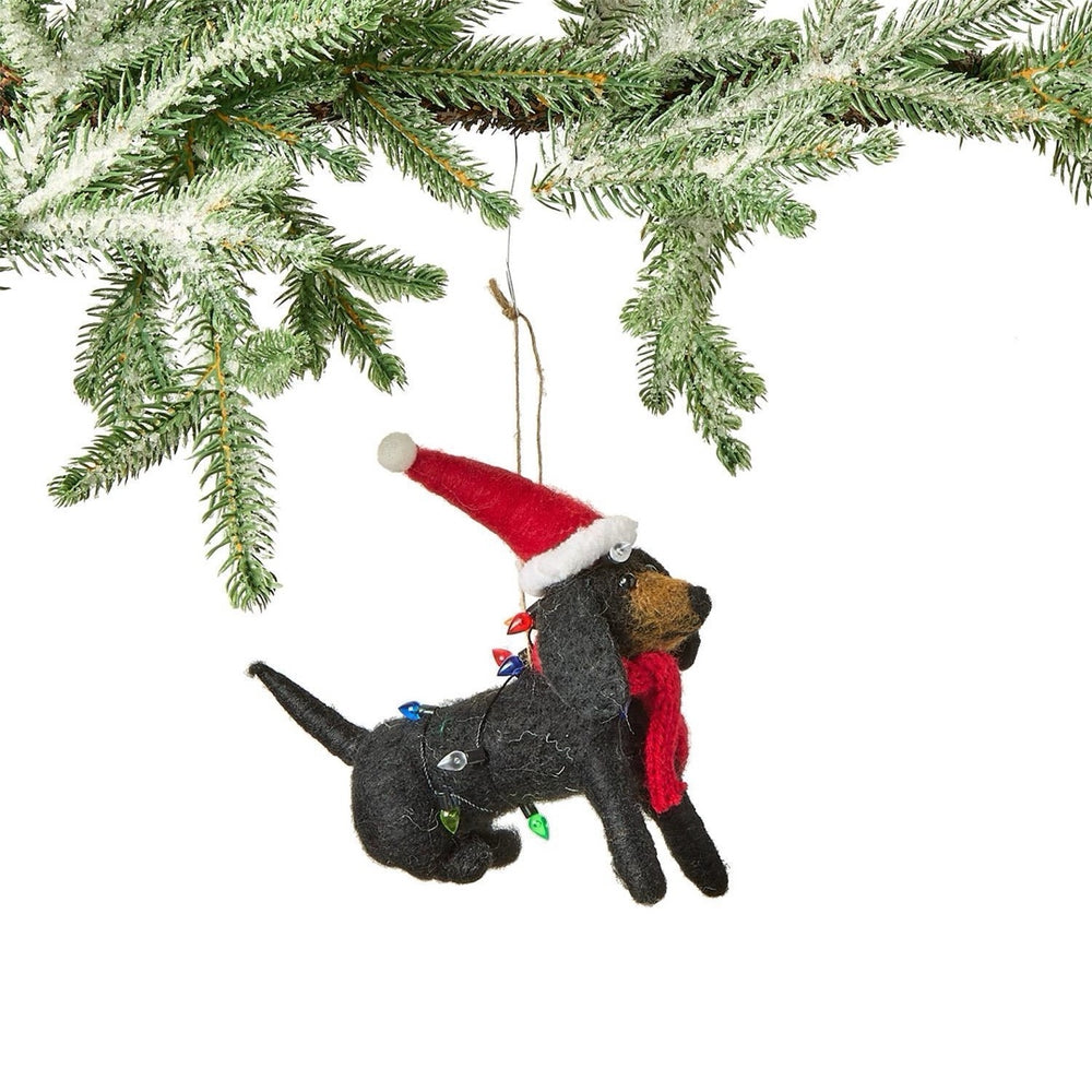 Deck the Paws Hand-Crafted Felt Dog Ornament
