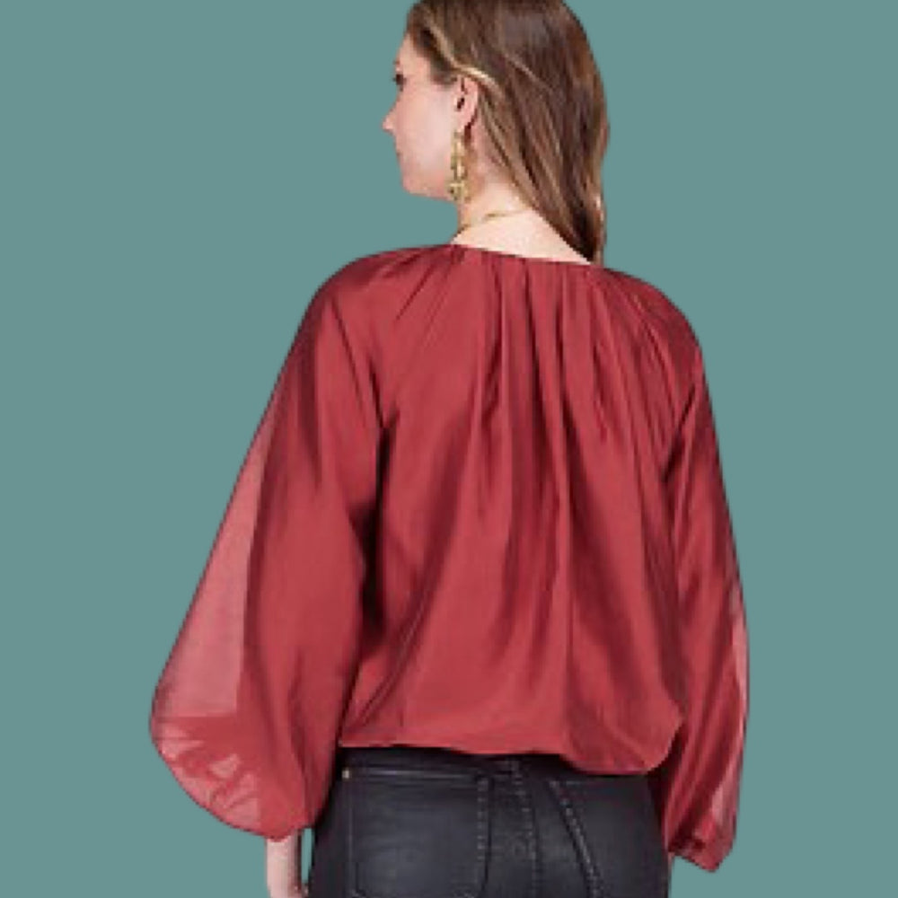 The Claret Camelia Balloon Top