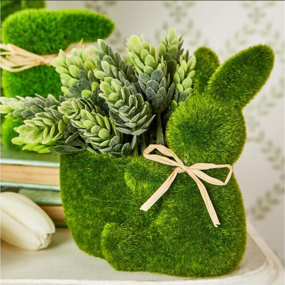 Ear-resistible Faux Moss Easter Bunny Planter