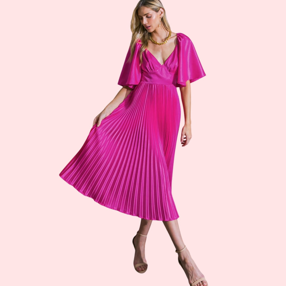 
            
                Load image into Gallery viewer, SATURDAY PLANS SATIN MIDI DRESS
            
        