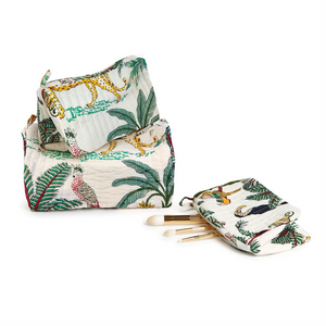 Happy Tropical Island Motif Hand Block Printed Bag