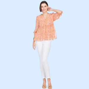 Sandy Waves Tiered Blouse
