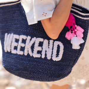 NAVY "WEEKEND" TOTE