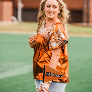 Burnt Orange Bellmont Top