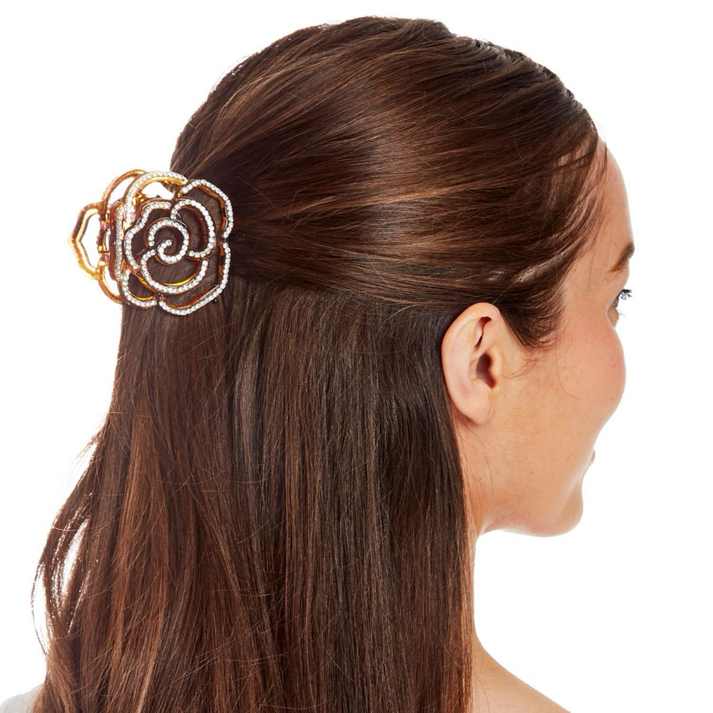 Eye Catcher Flower Claw Clip