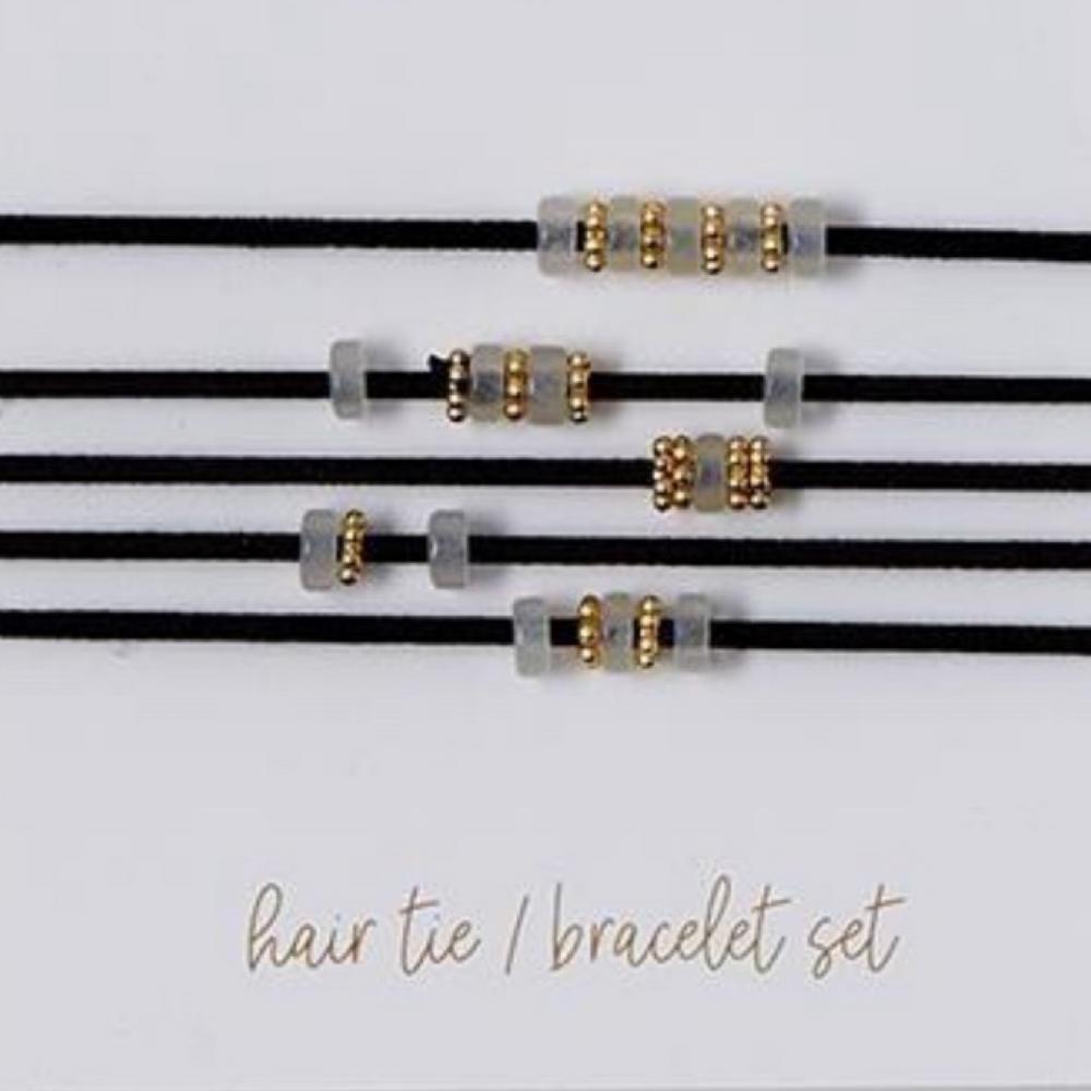 Obsessed Elastic Hair Tie Bracelet Set