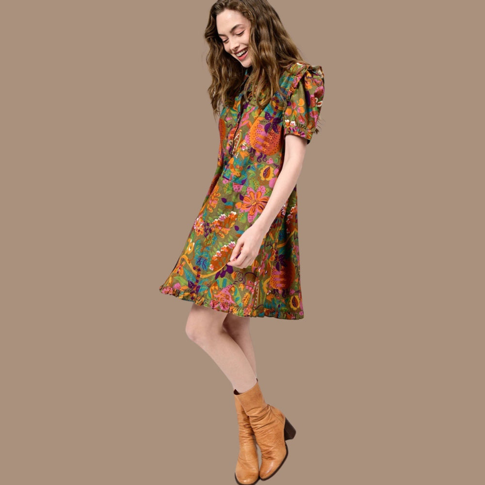 Mod Flair Corduroy Dress