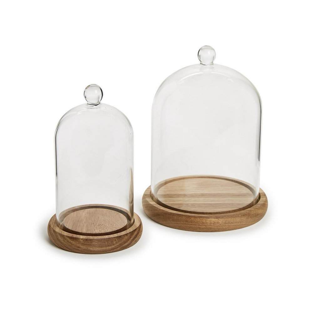 Cloche with Ball Handle and Wood Base