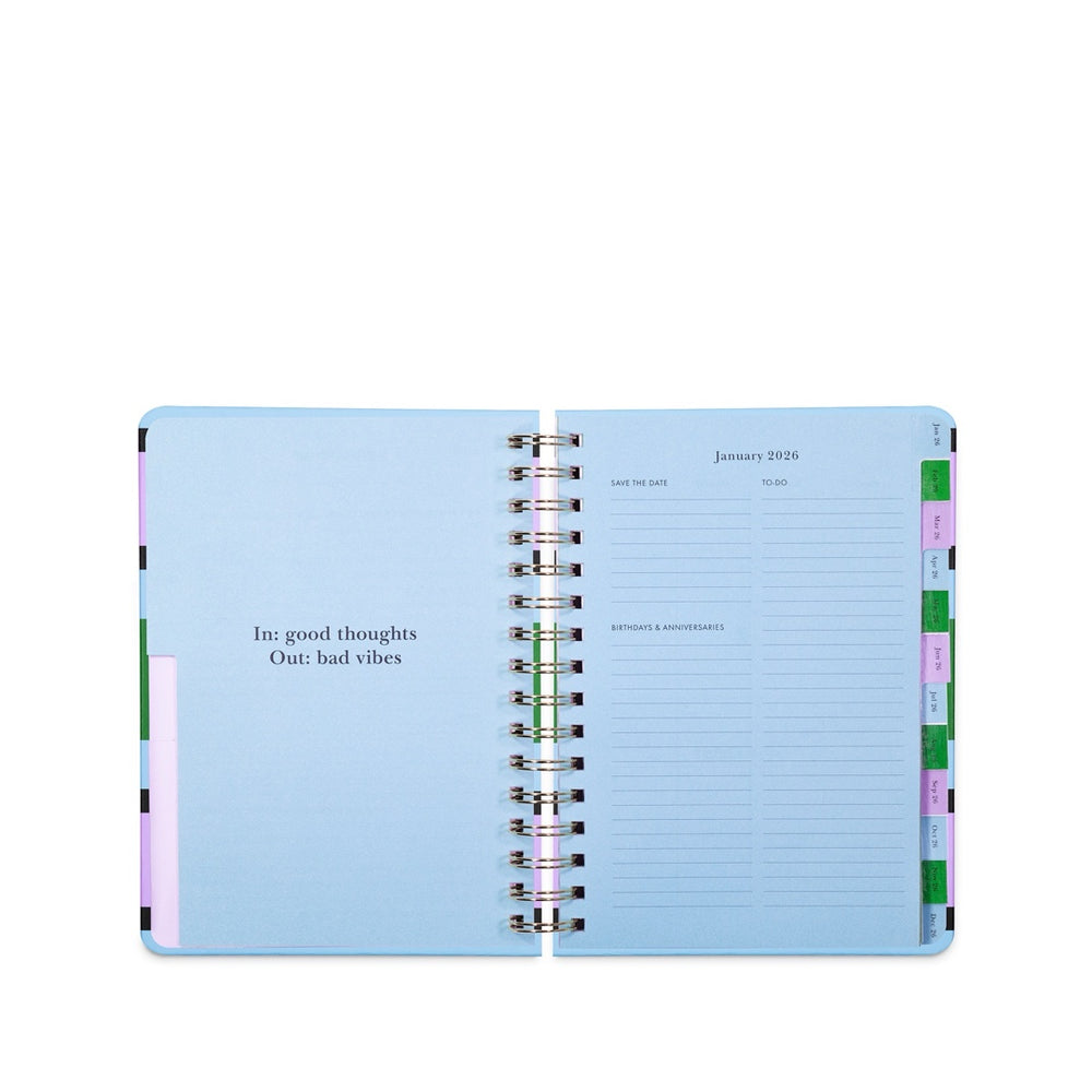 Downtown Stripe 12 Month Large Planner