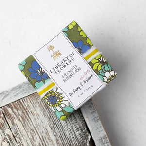 Green & Blue Floral Square Soap