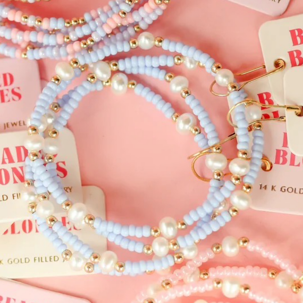 Pastel Blue Pearl Bracelet