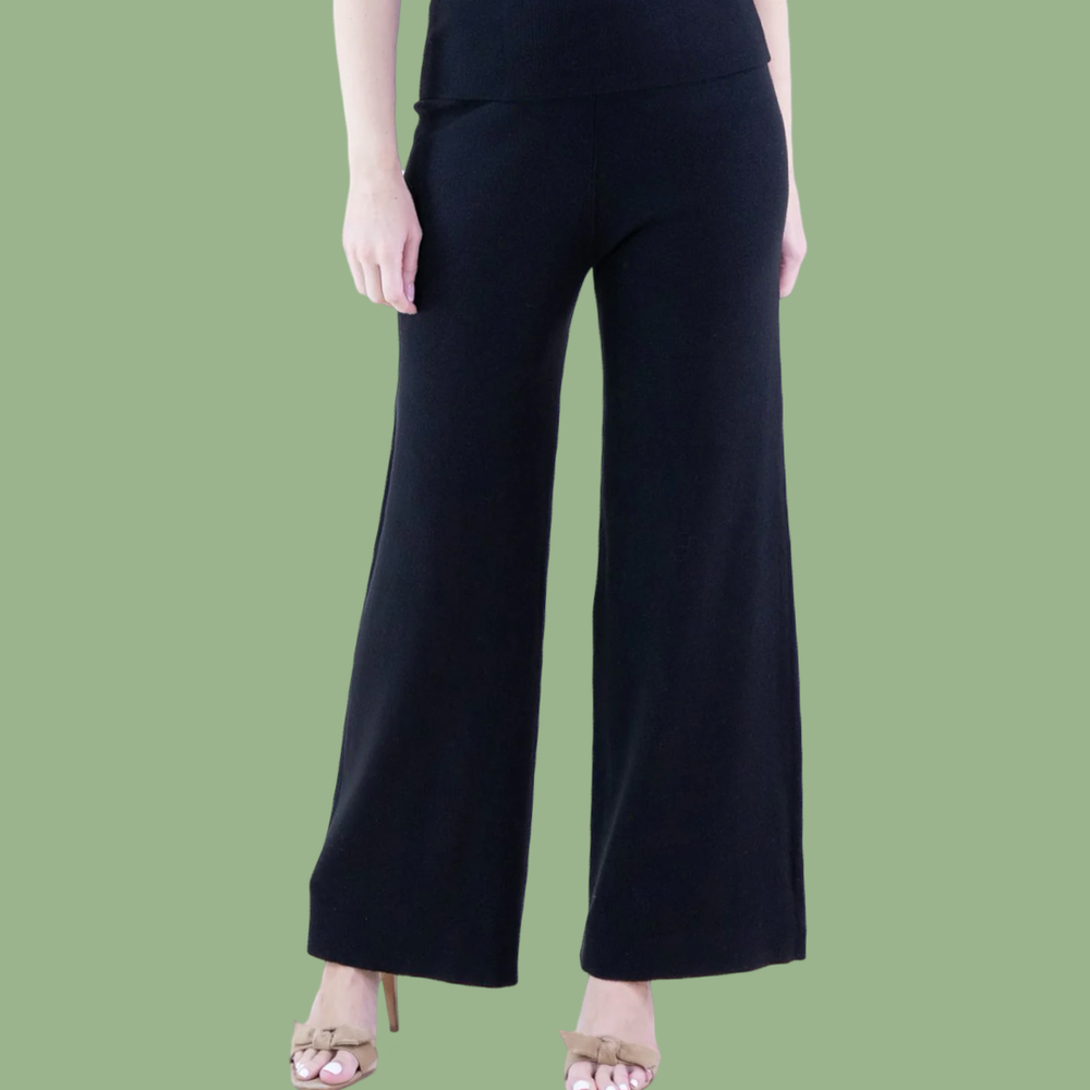 Classy Tight Knit Wide Leg Pants