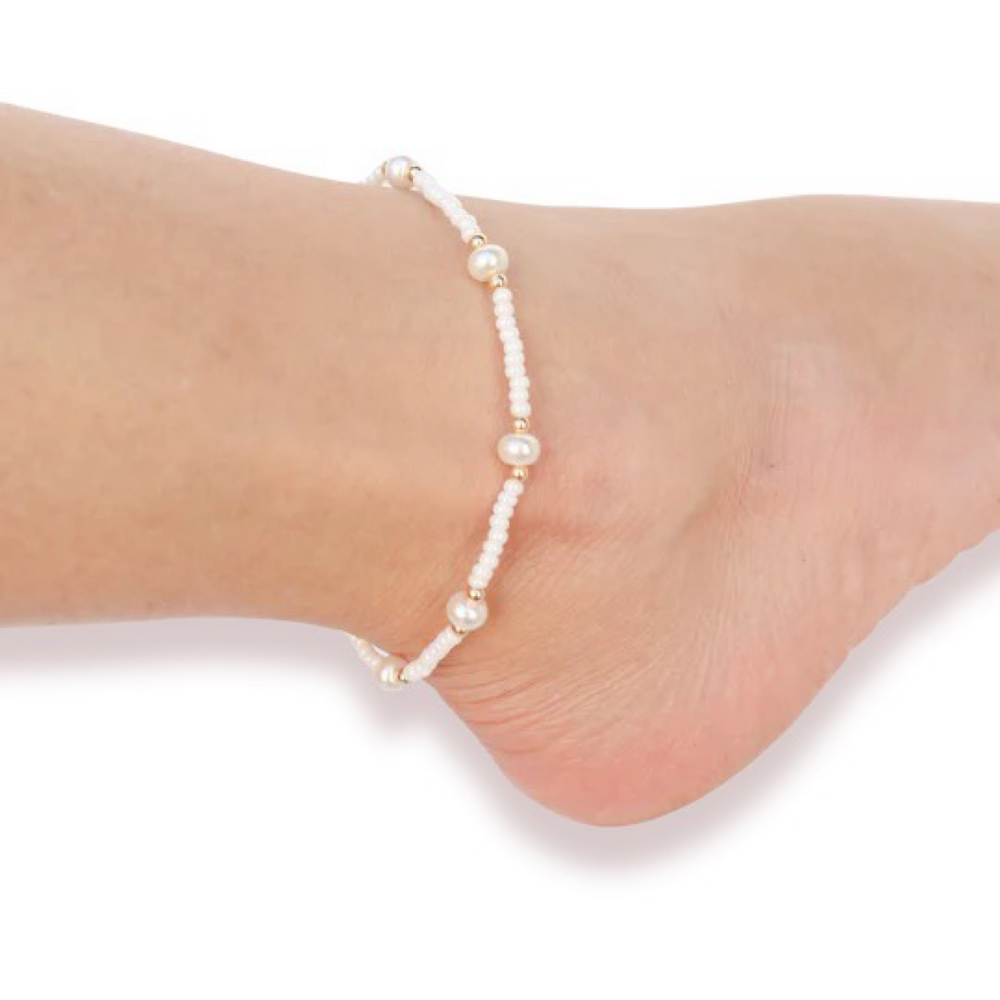 Luster White Pearl Anklet