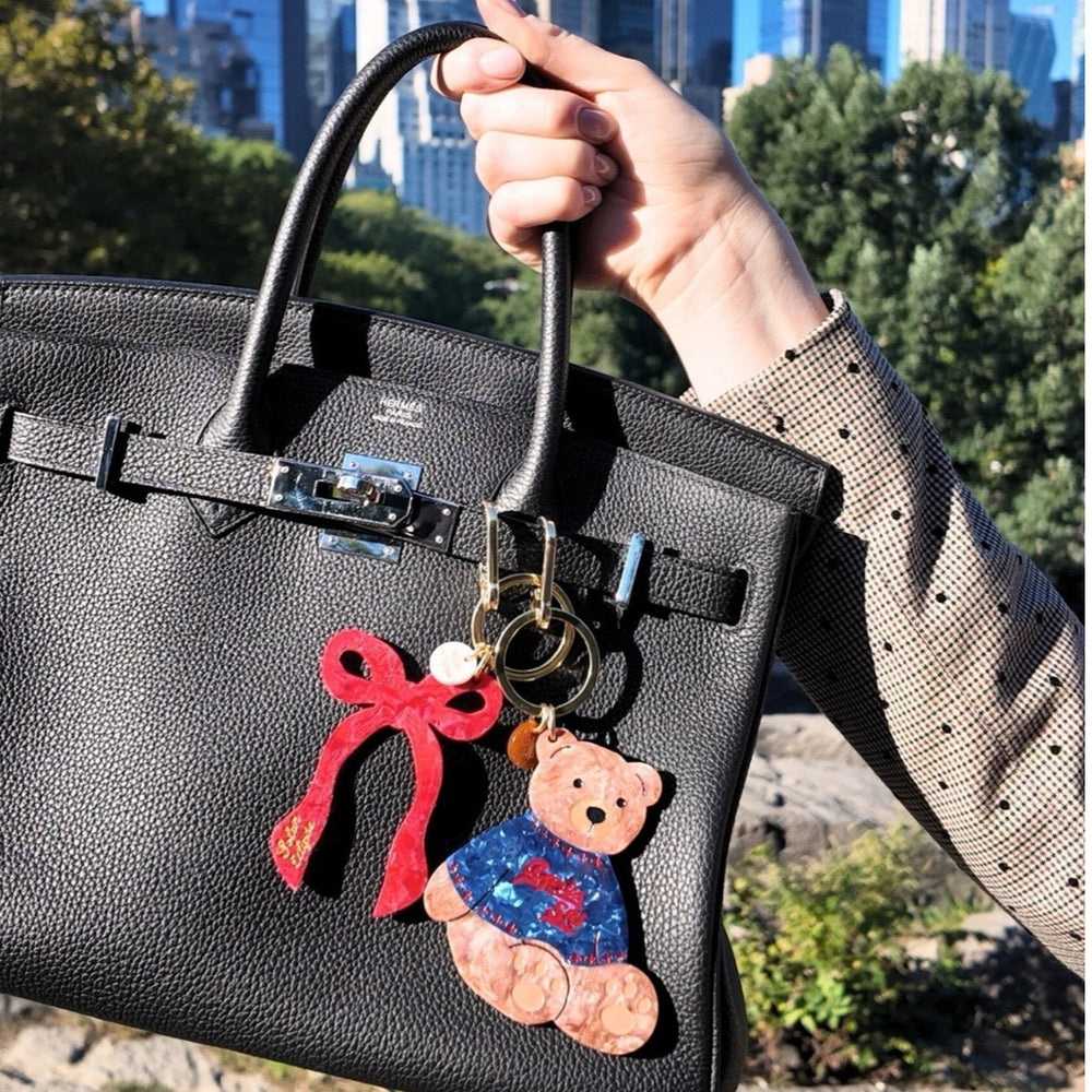Coquette Bow Bag Charm + Keychain