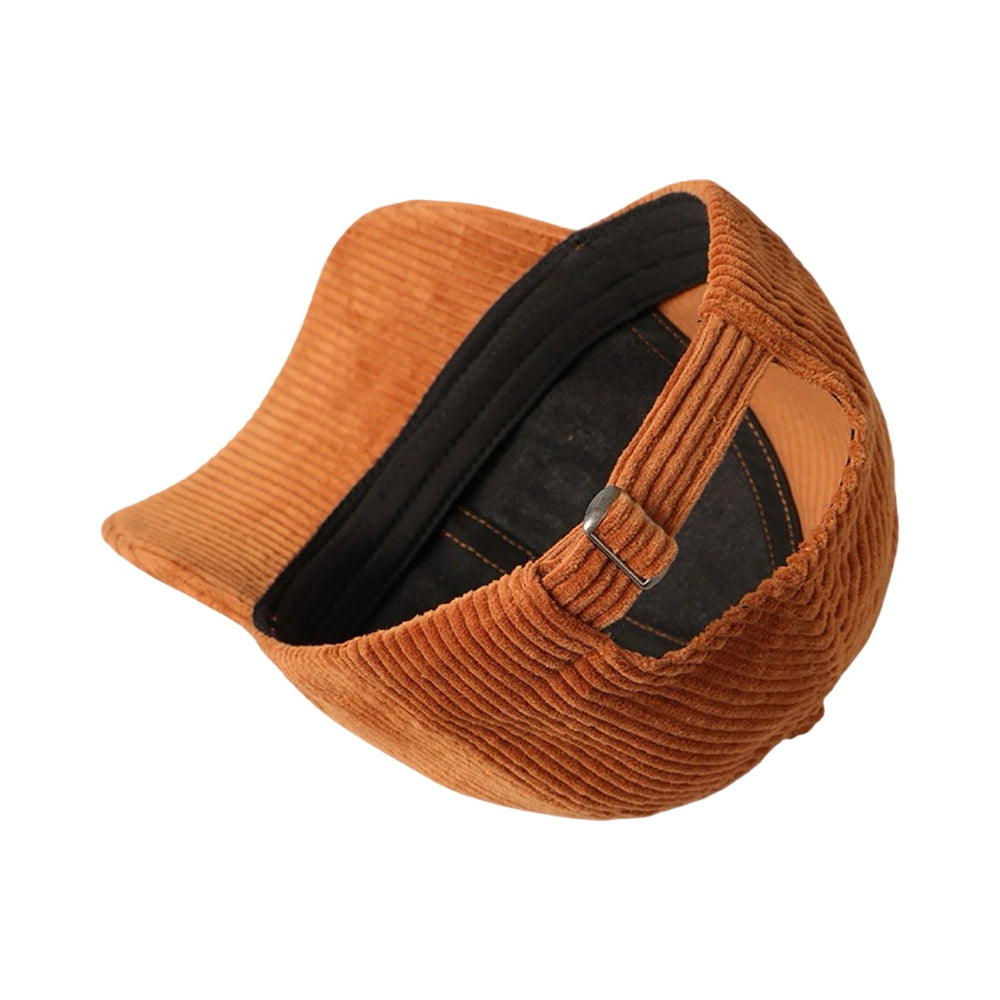 Brown Blessed 3D Embroidered Corduroy Baseball Cap