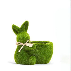 Ear-resistible Faux Moss Easter Bunny Planter
