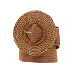 Basket Weave Straw Belt