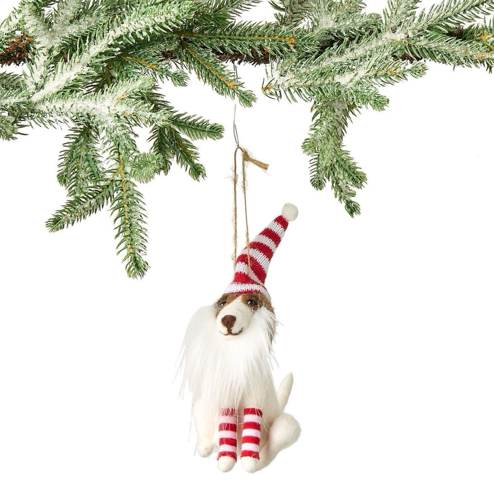 Deck the Paws Hand-Crafted Felt Dog Ornament