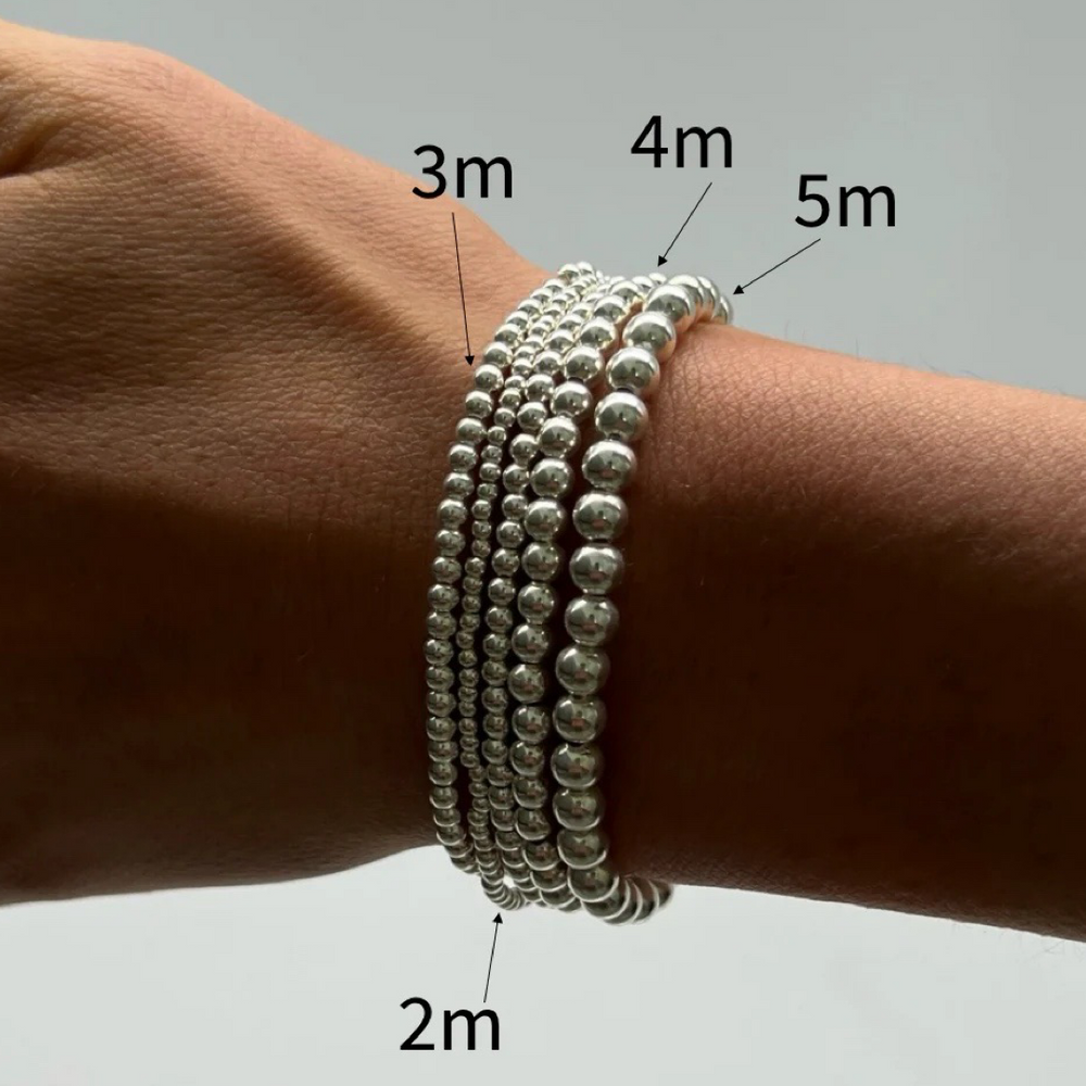 KYLAR MACK 2MM Silver Ball Bracelet