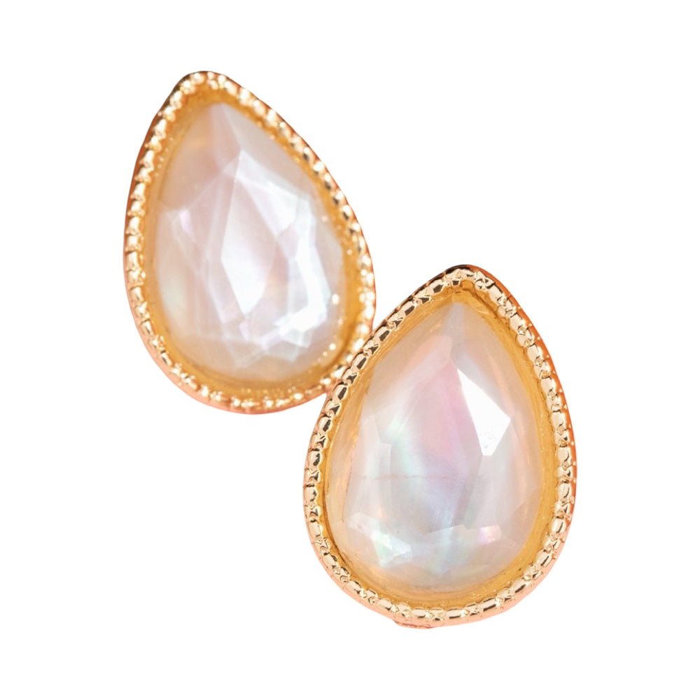 The Zoe Glass Teardrop Stud Earrings