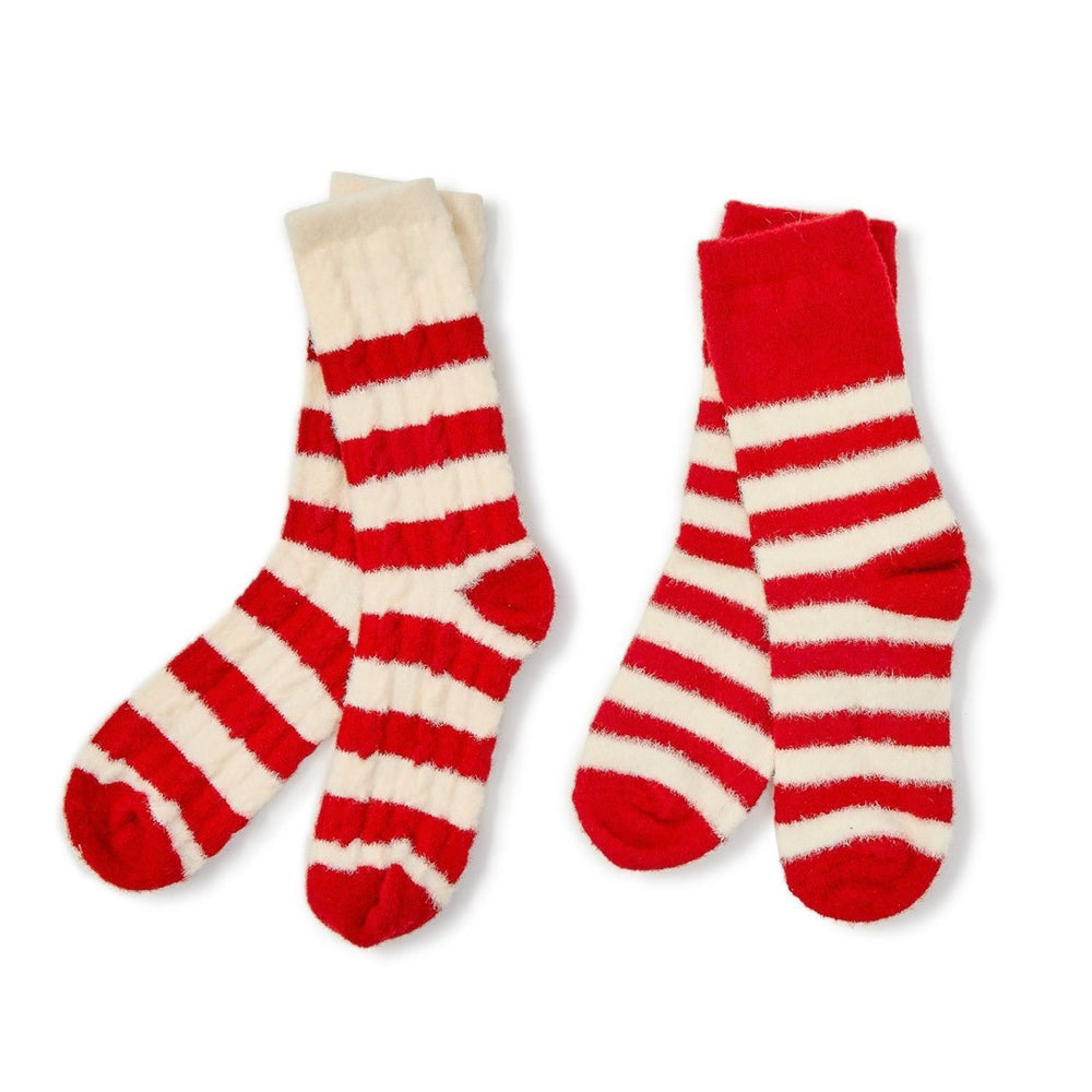 Candy Cane Cloud Socks