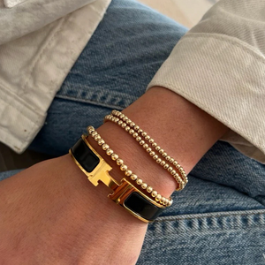 KYLAR MACK 3MM Gold Ball Bracelet