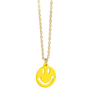 
            
                Load image into Gallery viewer, Brass Smiley Face Necklace
            
        