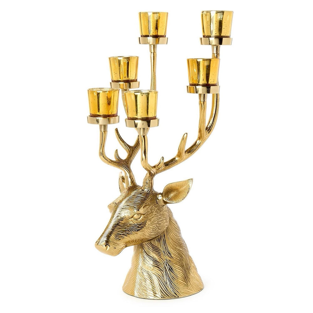 Gold Stag Candelabrum