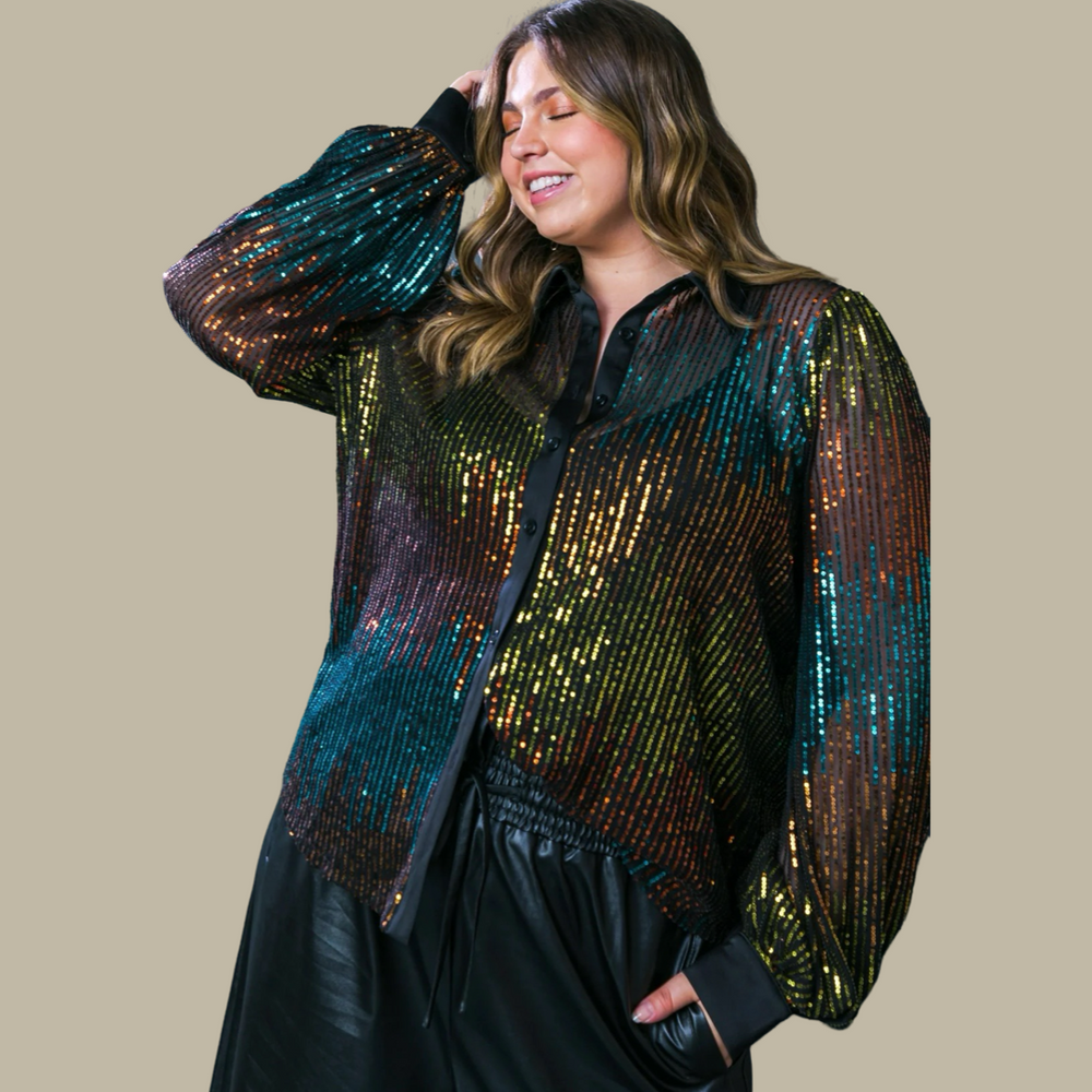 Cause A Commotion Sequin Top