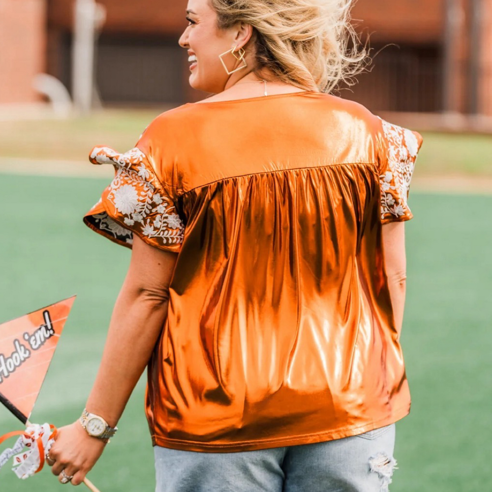 Burnt Orange Bellmont Top